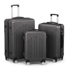 ALIGHTUP - Set de Valises, Lot de 3 valises, Ensemble de bagages, ABS+PC, 55-65-75cm - Gris foncé