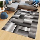 TAPISO Tapis Salon Poil Court Maya Noir Gris Blanc Géométrique Polypropylène Intérieur 120x170 cm