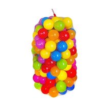 Filet 100 balles plastique bebe enfant O 6 cm Multicolore colore pour piscine aire de jeu Set boules souple et carte tigre