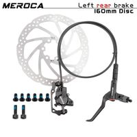MEROCA Frein à disque hydraulique pour vélo,VTT,huile,avant,ensembles arrière,rotor,160mm,étrier,pince- Left Rear and Disc