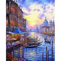 Peinture par numéro Figured Art Le grand canal de Venise 40x50 cm Multicolore