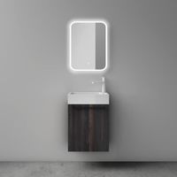Mai & Mai Meuble de salle de bain gris noir 46cm meubles de salle de bain suspendu avec vasque