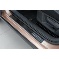 Seuils de porte V2A au design "Exclusive" pour VW Polo VI 2G 2017- [Anthracite brossé]