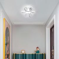 Plafonnier LED, Lampe de Lustre, Design Courbé Moderne Luminaire Plafonnier pour Couloir Balcon Salon Cuisine Salle de Bain Chambre