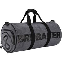 Brubaker - Sac de Sport/Duffel Bag - Grande capacité 27L - Imperméable- Unisexe - 54 x 25 cm Ø - Gris chiné/Noir