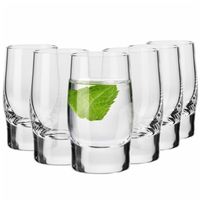 Krosno Verre à Vodka Shot en Cristal - Lot de 6 Verres - 50 ml - Collection Sterling - Alcool Cadeau - Lavable au Lave-Vaisselle