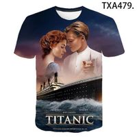 T-shirt pour dessin animé,2021 nouveau été Titanic 3D t-shirts décontracté hommes femmes enfants mode à manches courtes gar?on fill
