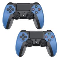 Manette de jeu pour PS4 Contrôleur de Jeu Sans Fil Manette de Jeu Bluetooth 2.1 pour PS4 Hôte du Jeu Ordinateur PC(bleu)