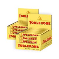 Toblerone - 2 Packs de 24 barres - Barre au Chocolat au Lait Suisse, Miel, Nougat et Amandes - Format Familial