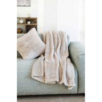 Couverture Polaire LNT France 180x220 Cm - Ultra Chaude Et Douce - Non-feu - Hiver Canapé/Lit