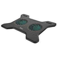 Trust Xstream Breeze Support de Refroidissement pour Ordinateur Portable, 2 Ventilateurs Silencieux, Alimentation USB