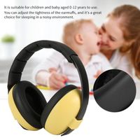 Casque anti-bruit bébé - VGEBY - Jaune - Réduction de 22 db - Confortable et sûr
