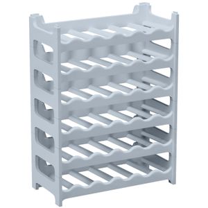 Casier à bouteilles modulable ARTECSIS 36 Bouteilles – Cave à vin en plastique, 60x28x80 cm (LxlxH),  Gris Béton - Range bouteille