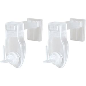 Retoteng Lot De 4 Supports De Tringle à Rideaux, Réglables Et Résistants, Avec Vis Noir76