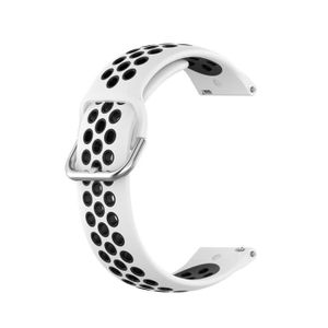 BRACELET MONTRE CONNEC. couleur blanc noir taille 20mm Bracelet de montre 