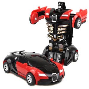 VOITURE - CAMION Jouet de voiture à Transformation automatique Buga rouge - Robot en plastique - Modèle de véhicule amusant