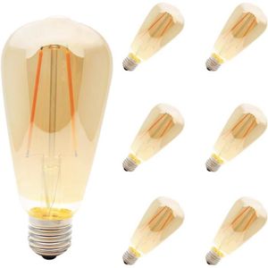 AMPOULE - LED Lot De 6 Ampoules Edison 2 W E27 À Filament Led Vi