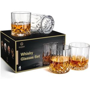 Verre à cocktail Lot De 4 Verres À Whisky, 315Ml Cristal Sans Plomb