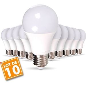 AMPOULE - LED Lot de 10 Ampoules LED E27 7W eq 40W 470Lm - Blanc