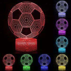 LAMPE DECORATIVE 3D Veilleuse Led Lampe De Bureau Basketball Footba