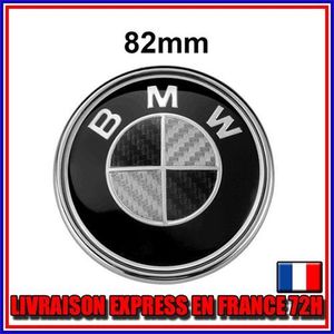 INSIGNE MARQUE AUTO Badge Capot NOIR 82mm Bmw X3 E83 F25 + X4 F26 + X5