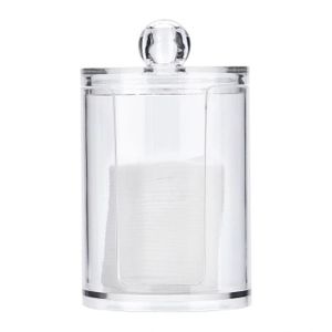 Haorw Distributeur de Boules de Coton en Pot avec Couvercle en Coton-Tige Acrylique vanit de Salle de Bain 1# Haorw Distributeur de Boules de Coton en Pot avec Couvercle en Coton-Tige Acrylique vanit de Salle de Bain 1#