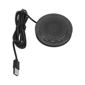 Blanc réunion Microphone USB omnidirectionnel Haute sensibilité 42 DB Plug Play Portable Table pour Windows Ordinateur Bureau 