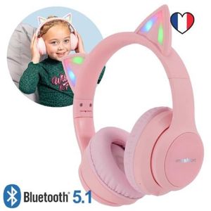 CASQUE - ÉCOUTEURS Casque Audio Enfant - Casque Bluetooth Sans Fil En