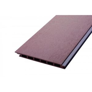 BARDAGE - CLIN Lame de bardage bois composite alvéolaire - MCCOVER - Brun rouge - L: 270 cm - l: 17.1 cm - E: 1.5 cm