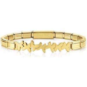 Maillon pour bracelet composable Femme 030253//40 Nomination Acier inoxydable et Or jaune 18 cts