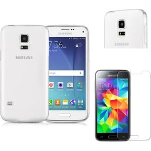 Bleu Verco Coque pour Galaxy S5 Mini Étui Portefeuille Compatible avec Samsung Galaxy S5 Mini Case Textures de Fibre Housse de Protection 