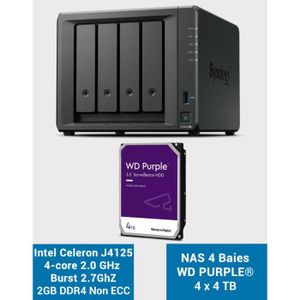 SERVEUR STOCKAGE - NAS  Synology DS423+ 2Go Serveur NAS WD PURPLE 16To (4x