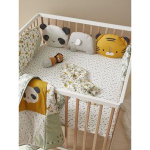 KIT COMPLET pour lit bébé Beige et Blanc