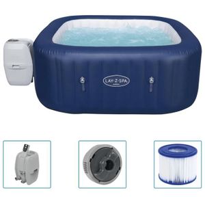 SPA COMPLET - KIT SPA LIQ - Bestway Jardin Spa Haute qualité Cuve thermale gonflable Lay-Z-Spa Hawaii AirJet Q45895