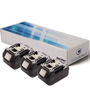 BATTERIE MACHINE OUTIL Lot de 3 batteries pour Makita XWT02M clé à chocs 
