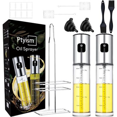 Sprays Huile Et Vinaigre Lotas Italy - 2 Flacons Verre 100ml, Bec Anti-goutte, Cuisine Saine - 3