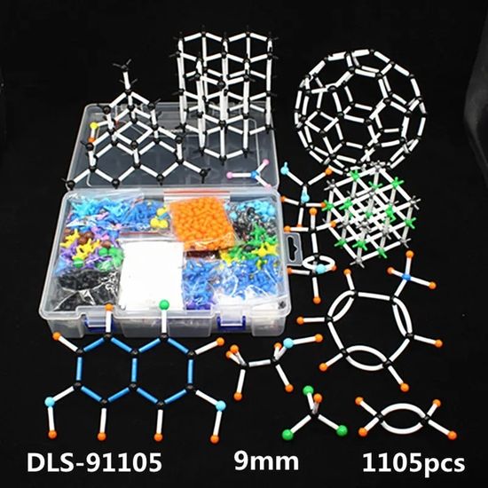 Kit Modèle Moléculaire 444 Pièces - Chimie Organique & Inorganique Pour Étudiants Et Professeurs - Structure 3D Ultra-Détaillée Kit Chimie Enfant