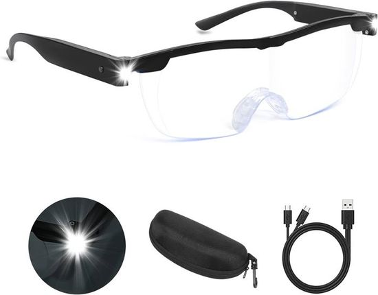 Loupe de bandeau avec lumière LED pour réparation de montre et lunettes