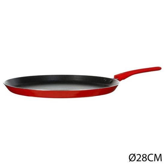 Crêpière électrique 5Five Simply Smart 28cm, Induction Compatible, Rouge, Aluminium