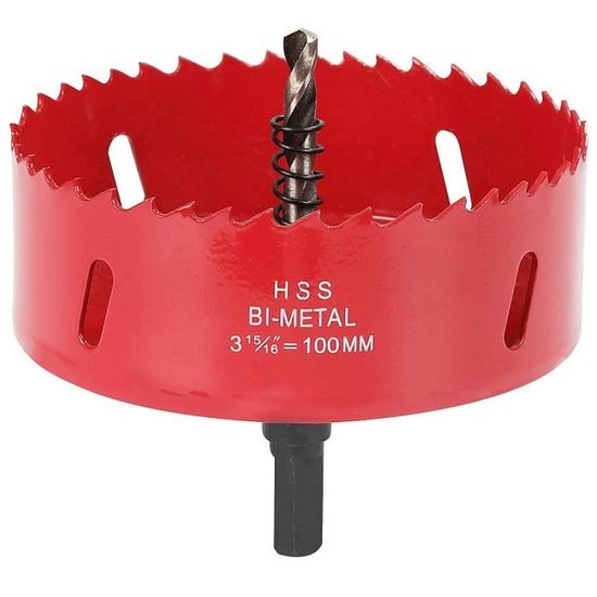 Scie cloche 68-82 mm en acier rapide (HSS) bi métal pour plaques