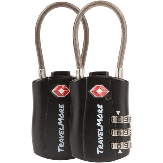 Diyife TSA Cadenas Valise De Câble Avec Clé [2 Pack 4 Clés], Cadenas à Bagages, Serrure De
