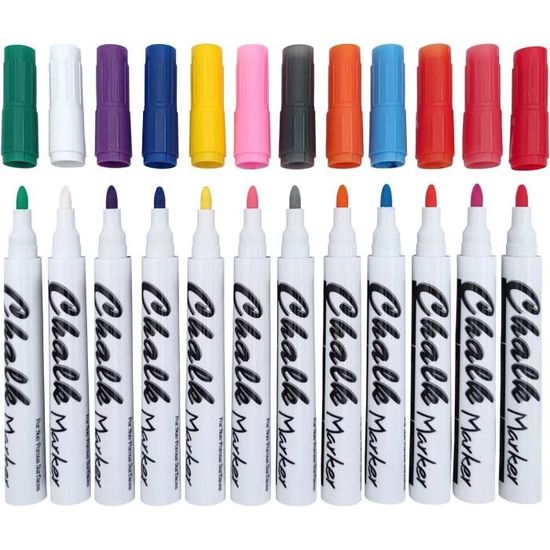 BIGTHUMB 8 Marqueur à craie pour tableau noir, encre sans poussière non