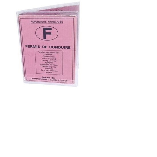 Porte-Permis De Conduire Cristal Transparent - Fabrication Française - Format Ancien Permis - 11.4x7.8cm