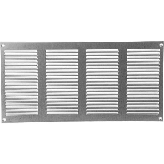 Grille D'aération Métal 260x280mm Avec Moustiquaire - Plat, Blanc, Pour Conduit