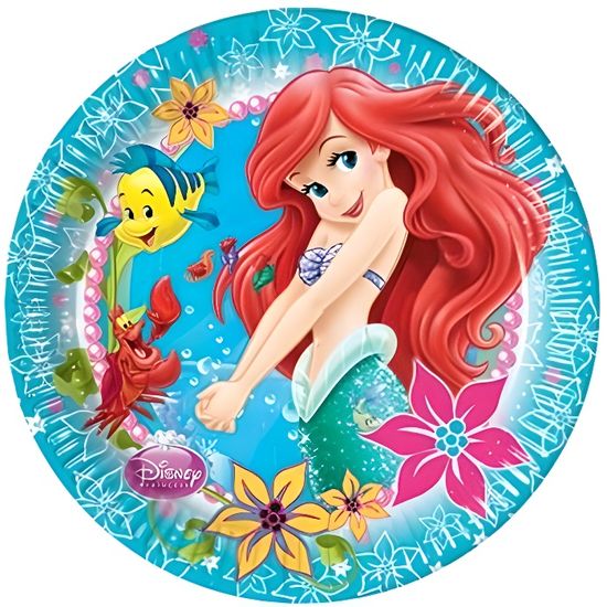 Assiettes Ariel La Petite Sirene X8 Cdiscount Maison