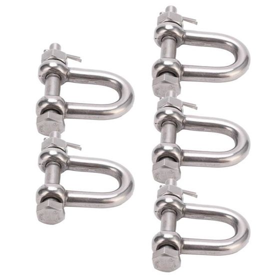 10 Manilles En D Acier Inoxydable 304 M6 - Pour Gréement, Câbles, Ancrage, Filetage 6mm
