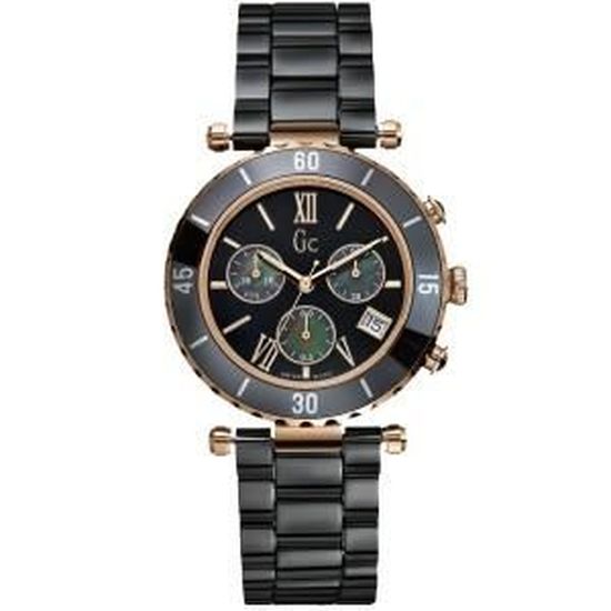 Montre Femme Gc Guess Diver Chrono Chic I47504M2 Noir, Chic