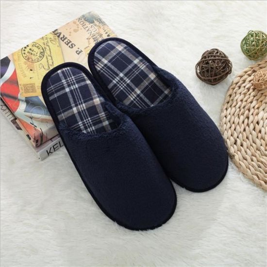 JOMIX Chaussons Homme Pantoufles Antidérapantes – Chauds Et Confortables Bout Fermé Hiver