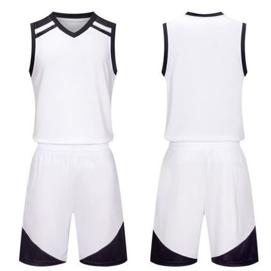2 Pièces Basket Maillots Basketball Jersey et Short Ensemble de Maillot