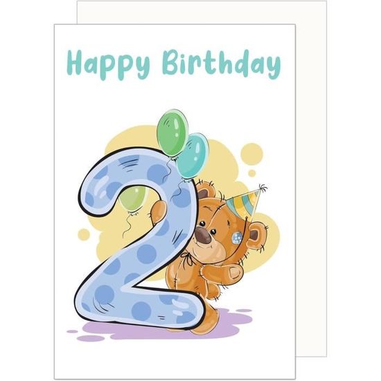 GQ365 SW025 Carte D'anniversaire Carrée De Qualité Supérieure Avec Enveloppe